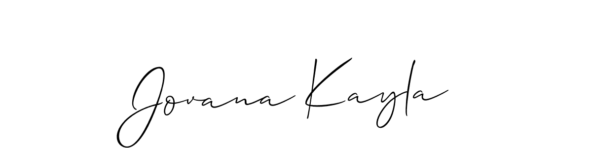 Make a short Jovana Kayla signature style. Manage your documents anywhere anytime using Allison_Script. Create and add eSignatures, submit forms, share and send files easily. Jovana Kayla signature style 2 images and pictures png