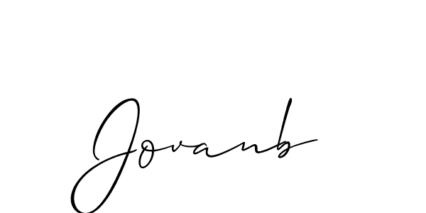 How to make Jovanb signature? Allison_Script is a professional autograph style. Create handwritten signature for Jovanb name. Jovanb signature style 2 images and pictures png