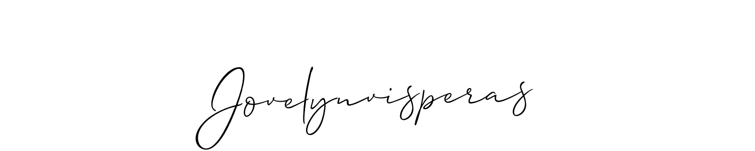 It looks lik you need a new signature style for name Jovelynvisperas. Design unique handwritten (Allison_Script) signature with our free signature maker in just a few clicks. Jovelynvisperas signature style 2 images and pictures png