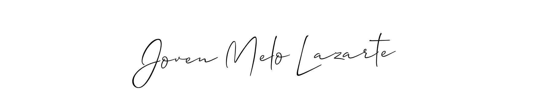 You can use this online signature creator to create a handwritten signature for the name Joven Melo Lazarte. This is the best online autograph maker. Joven Melo Lazarte signature style 2 images and pictures png