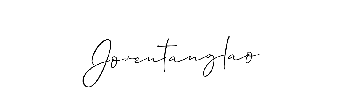 Use a signature maker to create a handwritten signature online. With this signature software, you can design (Allison_Script) your own signature for name Joventanglao. Joventanglao signature style 2 images and pictures png