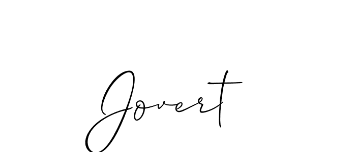 It looks lik you need a new signature style for name Jovert . Design unique handwritten (Allison_Script) signature with our free signature maker in just a few clicks. Jovert  signature style 2 images and pictures png