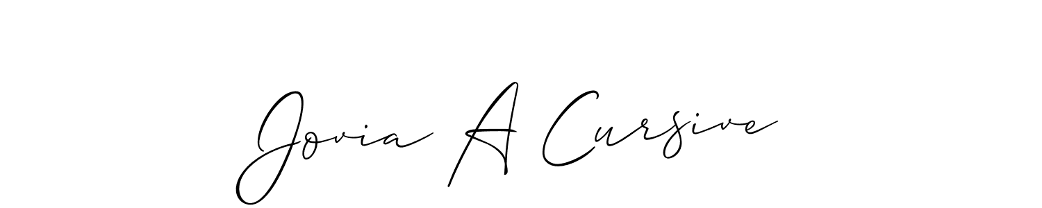 Create a beautiful signature design for name Jovia A Cursive. With this signature (Allison_Script) fonts, you can make a handwritten signature for free. Jovia A Cursive signature style 2 images and pictures png