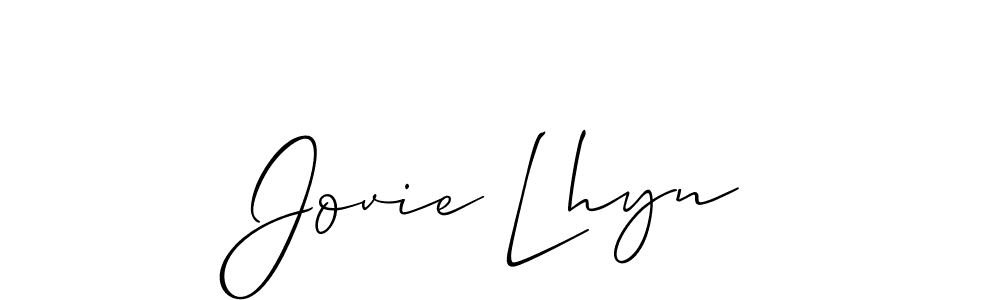 How to make Jovie Lhyn signature? Allison_Script is a professional autograph style. Create handwritten signature for Jovie Lhyn name. Jovie Lhyn signature style 2 images and pictures png