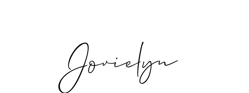 Use a signature maker to create a handwritten signature online. With this signature software, you can design (Allison_Script) your own signature for name Jovielyn. Jovielyn signature style 2 images and pictures png