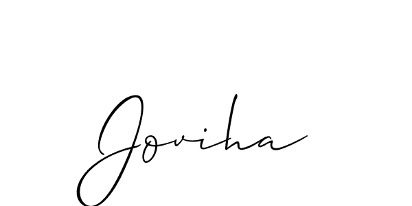 You should practise on your own different ways (Allison_Script) to write your name (Joviha) in signature. don't let someone else do it for you. Joviha signature style 2 images and pictures png