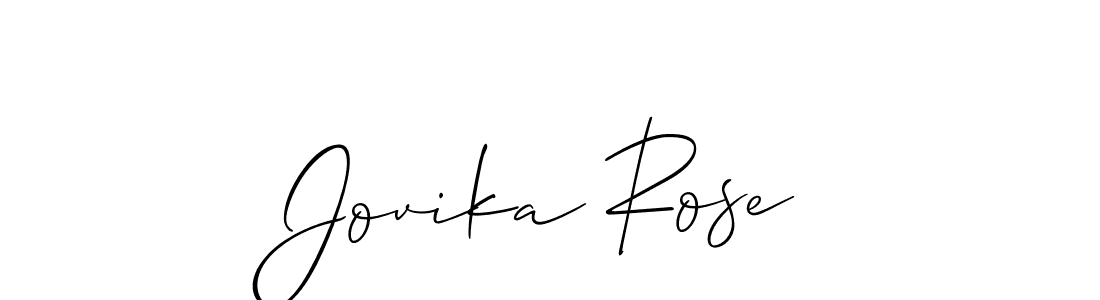 Design your own signature with our free online signature maker. With this signature software, you can create a handwritten (Allison_Script) signature for name Jovika Rose. Jovika Rose signature style 2 images and pictures png