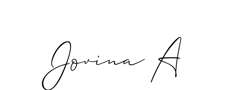 Best and Professional Signature Style for Jovina A. Allison_Script Best Signature Style Collection. Jovina A signature style 2 images and pictures png