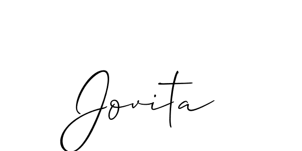 Also we have Jovita name is the best signature style. Create professional handwritten signature collection using Allison_Script autograph style. Jovita signature style 2 images and pictures png