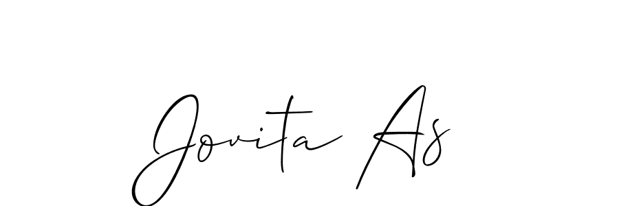 if you are searching for the best signature style for your name Jovita As. so please give up your signature search. here we have designed multiple signature styles  using Allison_Script. Jovita As signature style 2 images and pictures png