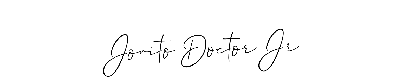 Jovito Doctor Jr stylish signature style. Best Handwritten Sign (Allison_Script) for my name. Handwritten Signature Collection Ideas for my name Jovito Doctor Jr. Jovito Doctor Jr signature style 2 images and pictures png