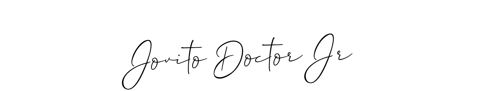 How to make Jovito Doctor Jr name signature. Use Allison_Script style for creating short signs online. This is the latest handwritten sign. Jovito Doctor Jr signature style 2 images and pictures png