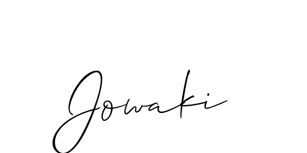 Jowaki stylish signature style. Best Handwritten Sign (Allison_Script) for my name. Handwritten Signature Collection Ideas for my name Jowaki. Jowaki signature style 2 images and pictures png