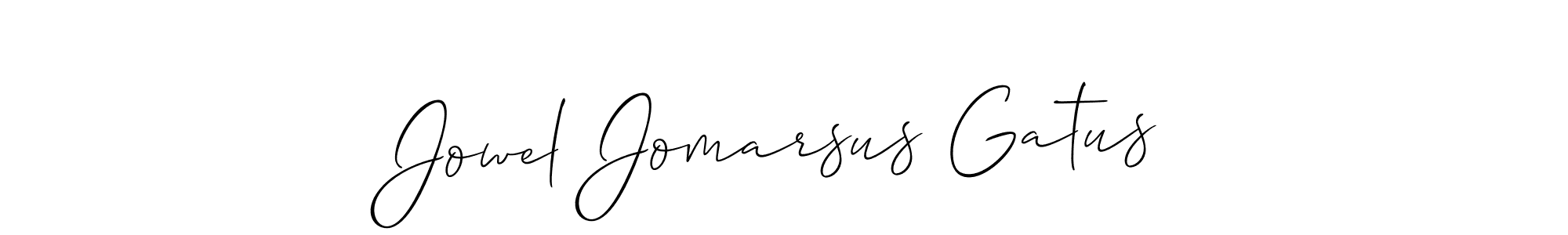 You should practise on your own different ways (Allison_Script) to write your name (Jowel Jomarsus Gatus) in signature. don't let someone else do it for you. Jowel Jomarsus Gatus signature style 2 images and pictures png