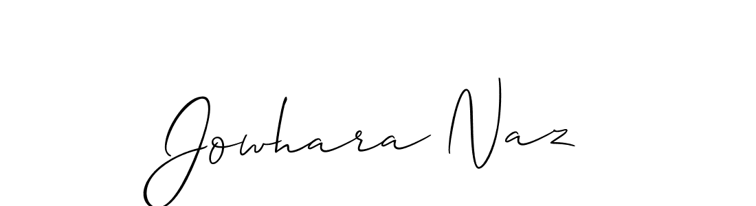 Also You can easily find your signature by using the search form. We will create Jowhara Naz name handwritten signature images for you free of cost using Allison_Script sign style. Jowhara Naz signature style 2 images and pictures png