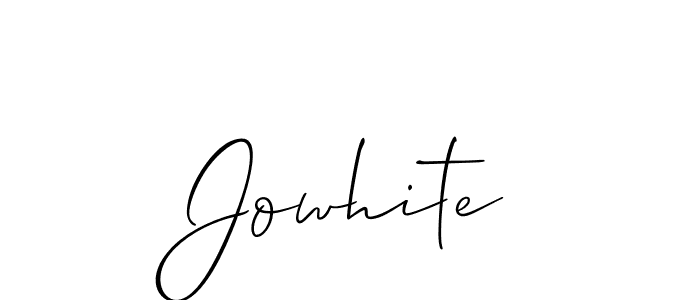 It looks lik you need a new signature style for name Jowhite. Design unique handwritten (Allison_Script) signature with our free signature maker in just a few clicks. Jowhite signature style 2 images and pictures png