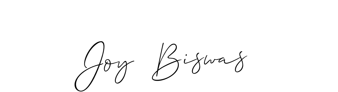 The best way (Allison_Script) to make a short signature is to pick only two or three words in your name. The name Joy  Biswas include a total of six letters. For converting this name. Joy  Biswas signature style 2 images and pictures png