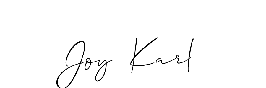 Design your own signature with our free online signature maker. With this signature software, you can create a handwritten (Allison_Script) signature for name Joy  Karl. Joy  Karl signature style 2 images and pictures png
