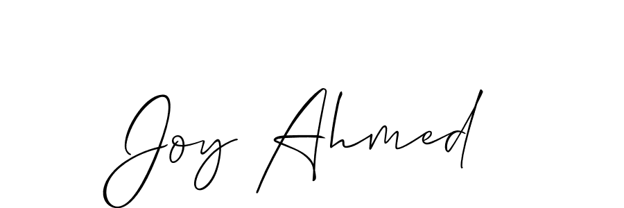 Use a signature maker to create a handwritten signature online. With this signature software, you can design (Allison_Script) your own signature for name Joy Ahmed. Joy Ahmed signature style 2 images and pictures png