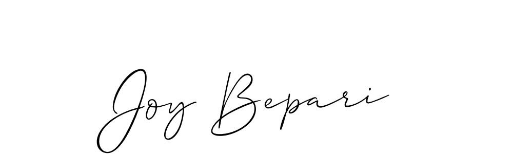 Also You can easily find your signature by using the search form. We will create Joy Bepari name handwritten signature images for you free of cost using Allison_Script sign style. Joy Bepari signature style 2 images and pictures png