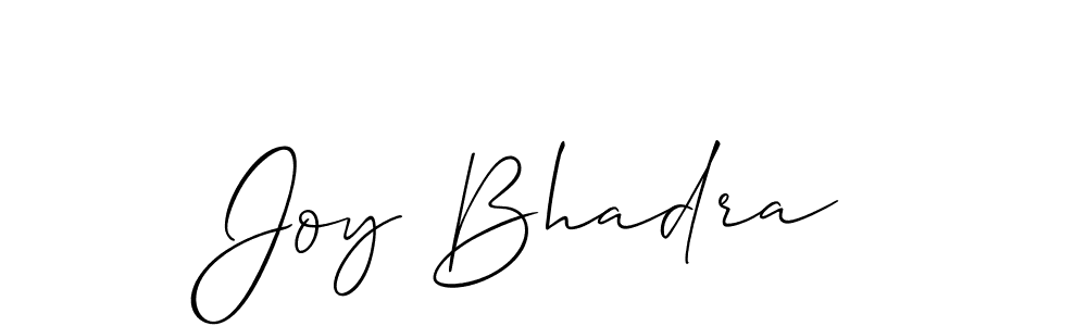 It looks lik you need a new signature style for name Joy Bhadra. Design unique handwritten (Allison_Script) signature with our free signature maker in just a few clicks. Joy Bhadra signature style 2 images and pictures png