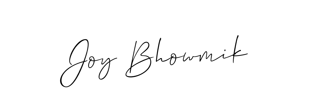 Create a beautiful signature design for name Joy Bhowmik. With this signature (Allison_Script) fonts, you can make a handwritten signature for free. Joy Bhowmik signature style 2 images and pictures png