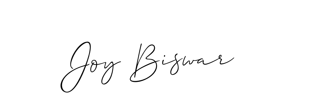 Use a signature maker to create a handwritten signature online. With this signature software, you can design (Allison_Script) your own signature for name Joy Biswar. Joy Biswar signature style 2 images and pictures png