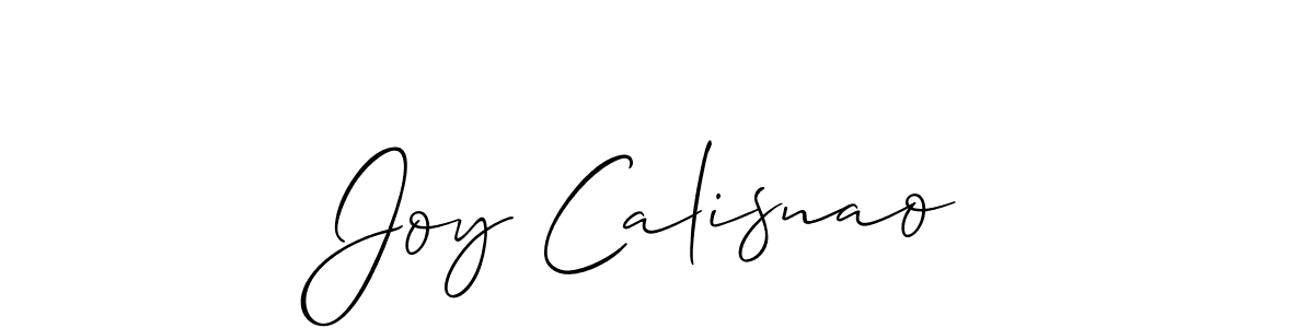 Allison_Script is a professional signature style that is perfect for those who want to add a touch of class to their signature. It is also a great choice for those who want to make their signature more unique. Get Joy Calisnao name to fancy signature for free. Joy Calisnao signature style 2 images and pictures png
