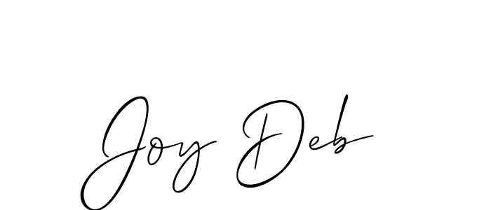 How to Draw Joy Deb signature style? Allison_Script is a latest design signature styles for name Joy Deb. Joy Deb signature style 2 images and pictures png