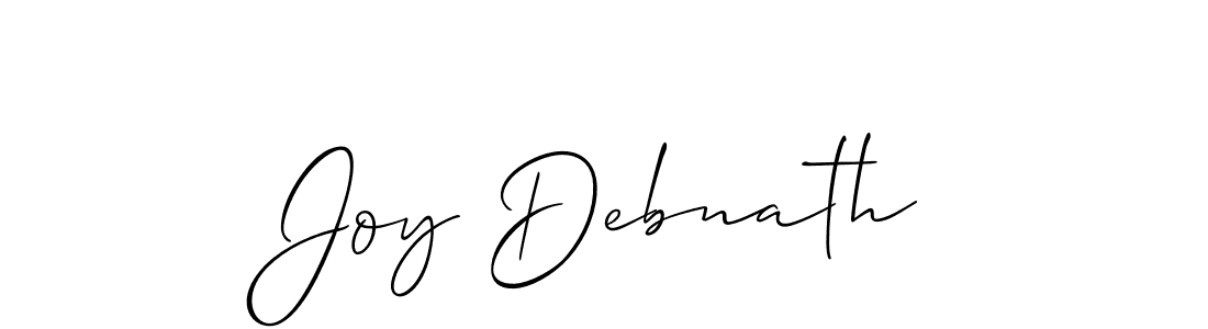 Make a short Joy Debnath signature style. Manage your documents anywhere anytime using Allison_Script. Create and add eSignatures, submit forms, share and send files easily. Joy Debnath signature style 2 images and pictures png