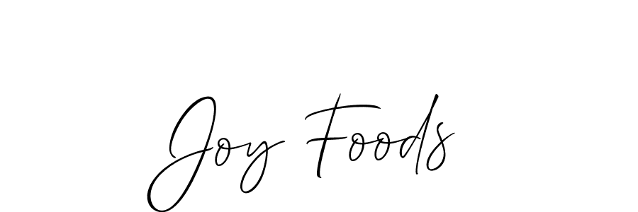 How to make Joy Foods signature? Allison_Script is a professional autograph style. Create handwritten signature for Joy Foods name. Joy Foods signature style 2 images and pictures png