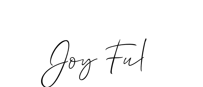 Create a beautiful signature design for name Joy Ful. With this signature (Allison_Script) fonts, you can make a handwritten signature for free. Joy Ful signature style 2 images and pictures png