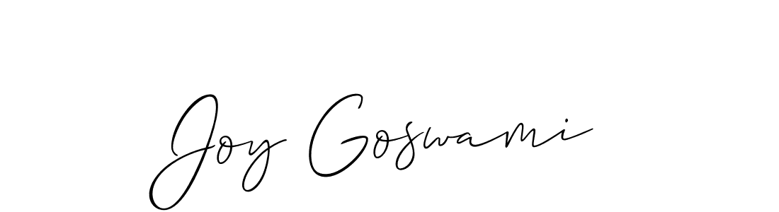 Also we have Joy Goswami name is the best signature style. Create professional handwritten signature collection using Allison_Script autograph style. Joy Goswami signature style 2 images and pictures png