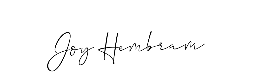 Design your own signature with our free online signature maker. With this signature software, you can create a handwritten (Allison_Script) signature for name Joy Hembram. Joy Hembram signature style 2 images and pictures png