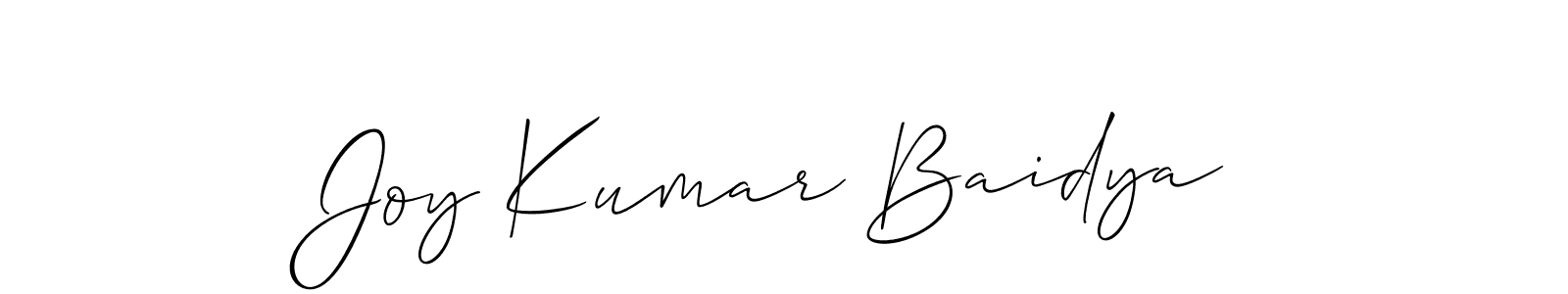 Also You can easily find your signature by using the search form. We will create Joy Kumar Baidya name handwritten signature images for you free of cost using Allison_Script sign style. Joy Kumar Baidya signature style 2 images and pictures png