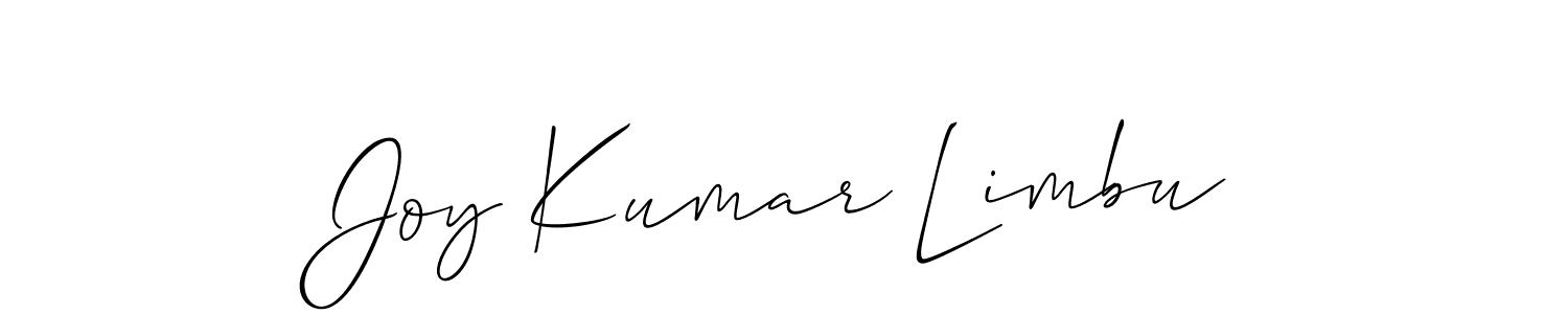 Design your own signature with our free online signature maker. With this signature software, you can create a handwritten (Allison_Script) signature for name Joy Kumar Limbu. Joy Kumar Limbu signature style 2 images and pictures png