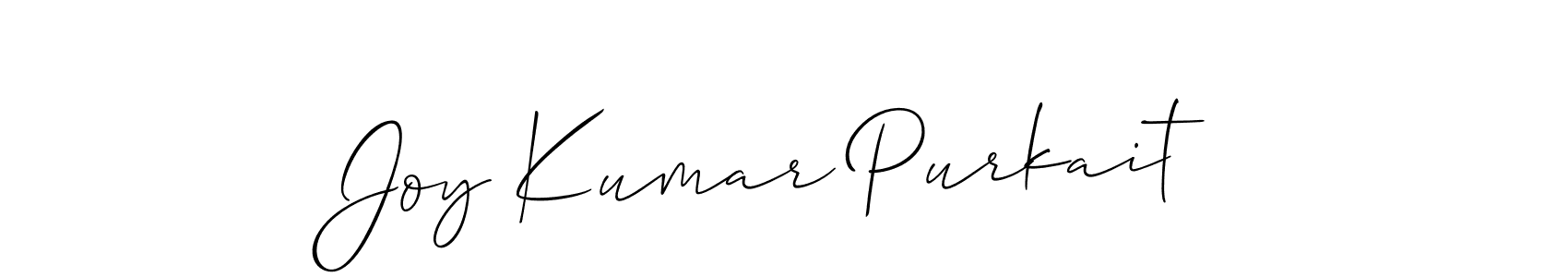 How to make Joy Kumar Purkait name signature. Use Allison_Script style for creating short signs online. This is the latest handwritten sign. Joy Kumar Purkait signature style 2 images and pictures png