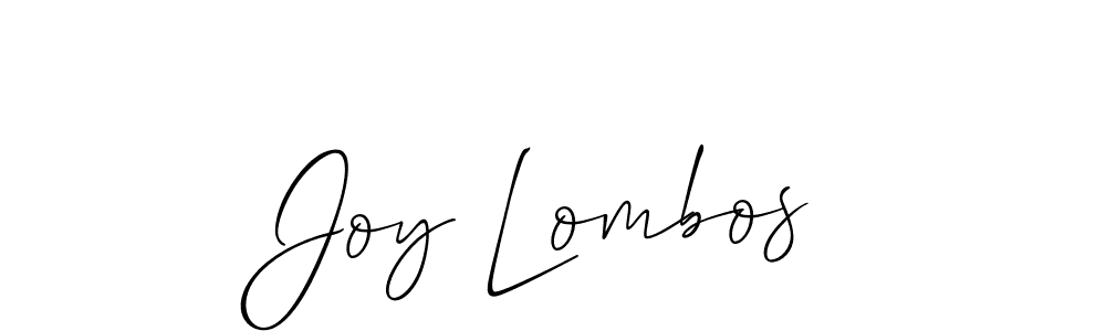Make a beautiful signature design for name Joy Lombos. With this signature (Allison_Script) style, you can create a handwritten signature for free. Joy Lombos signature style 2 images and pictures png