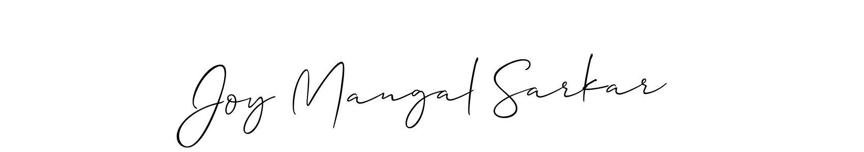 Also You can easily find your signature by using the search form. We will create Joy Mangal Sarkar name handwritten signature images for you free of cost using Allison_Script sign style. Joy Mangal Sarkar signature style 2 images and pictures png