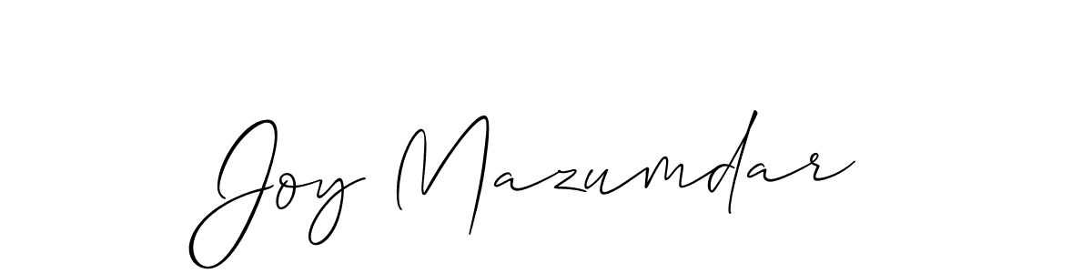 You should practise on your own different ways (Allison_Script) to write your name (Joy Mazumdar) in signature. don't let someone else do it for you. Joy Mazumdar signature style 2 images and pictures png