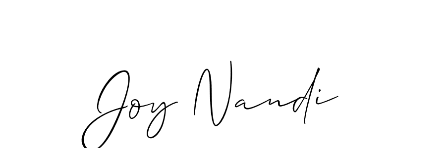 Make a short Joy Nandi signature style. Manage your documents anywhere anytime using Allison_Script. Create and add eSignatures, submit forms, share and send files easily. Joy Nandi signature style 2 images and pictures png
