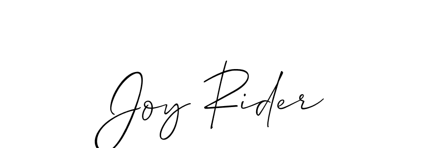 Make a beautiful signature design for name Joy Rider. With this signature (Allison_Script) style, you can create a handwritten signature for free. Joy Rider signature style 2 images and pictures png