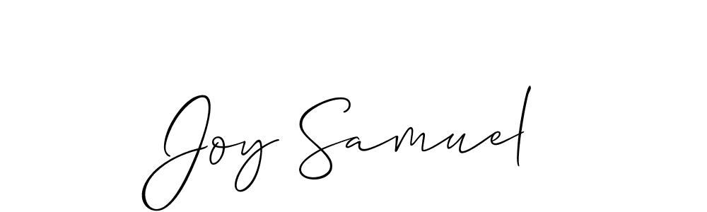 Use a signature maker to create a handwritten signature online. With this signature software, you can design (Allison_Script) your own signature for name Joy Samuel. Joy Samuel signature style 2 images and pictures png