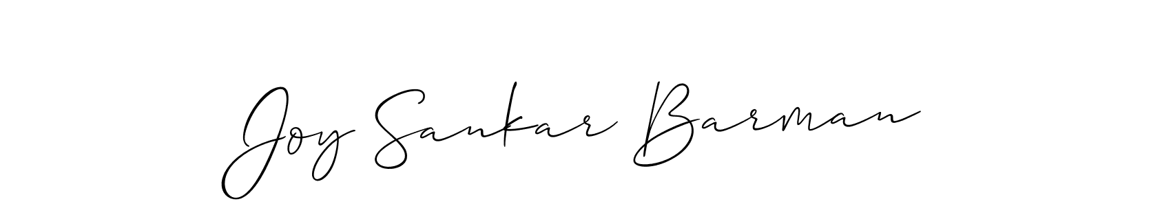 Use a signature maker to create a handwritten signature online. With this signature software, you can design (Allison_Script) your own signature for name Joy Sankar Barman. Joy Sankar Barman signature style 2 images and pictures png
