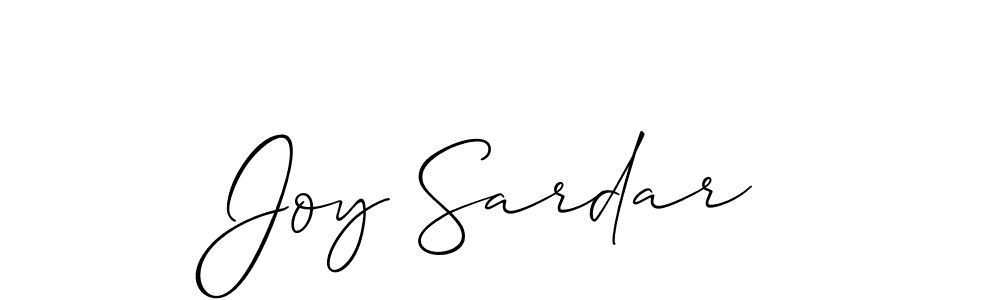 The best way (Allison_Script) to make a short signature is to pick only two or three words in your name. The name Joy Sardar include a total of six letters. For converting this name. Joy Sardar signature style 2 images and pictures png