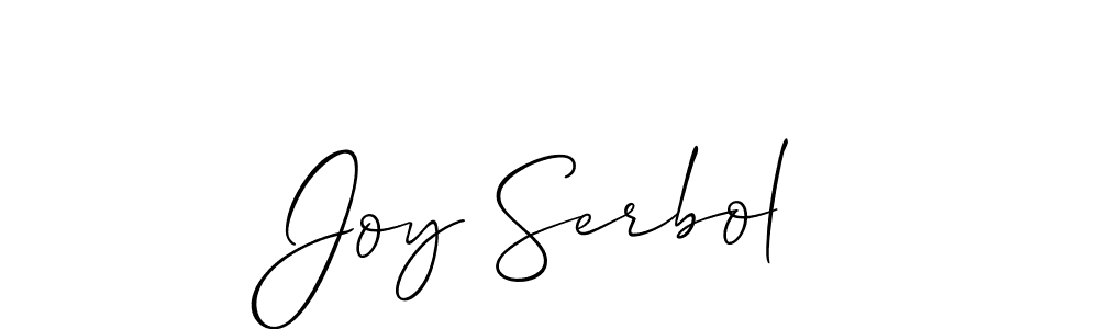 How to make Joy Serbol signature? Allison_Script is a professional autograph style. Create handwritten signature for Joy Serbol name. Joy Serbol signature style 2 images and pictures png