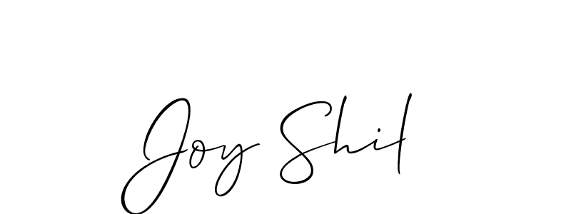 How to make Joy Shil name signature. Use Allison_Script style for creating short signs online. This is the latest handwritten sign. Joy Shil signature style 2 images and pictures png