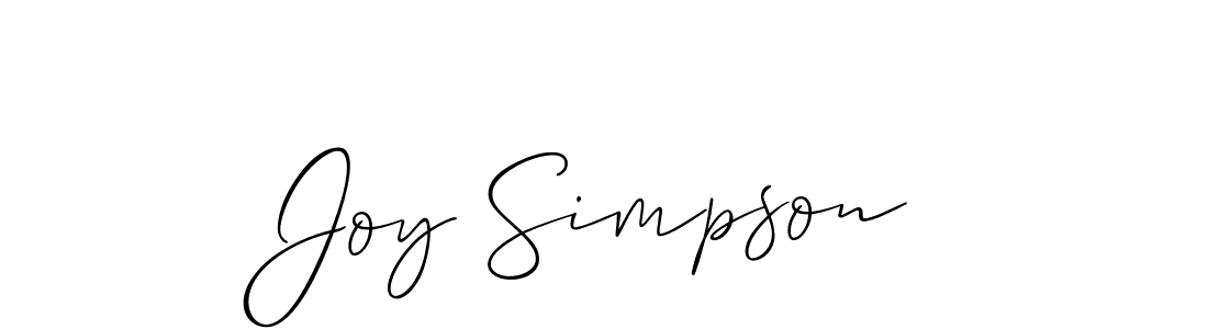 Create a beautiful signature design for name Joy Simpson. With this signature (Allison_Script) fonts, you can make a handwritten signature for free. Joy Simpson signature style 2 images and pictures png
