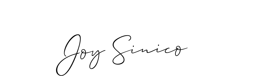 Make a beautiful signature design for name Joy Sinico. With this signature (Allison_Script) style, you can create a handwritten signature for free. Joy Sinico signature style 2 images and pictures png
