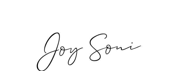 Joy Soni stylish signature style. Best Handwritten Sign (Allison_Script) for my name. Handwritten Signature Collection Ideas for my name Joy Soni. Joy Soni signature style 2 images and pictures png